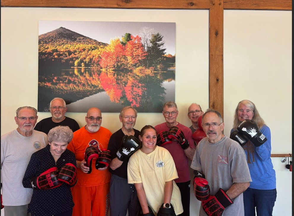 A shared Rock Steady Boxing image from the Warm Hearth Village program.